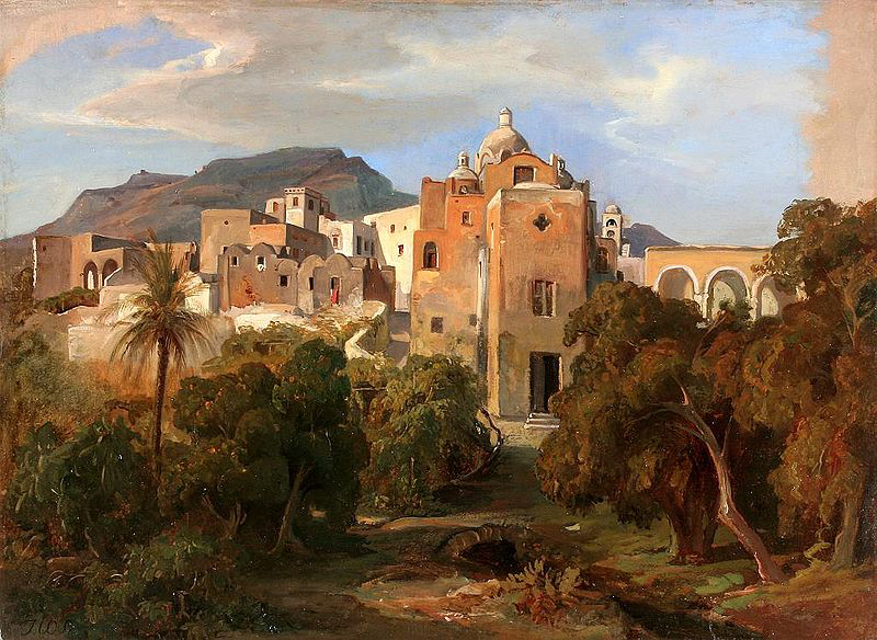 Johann Wilhelm Schirmer Capri mit Blick auf Santa Serafina